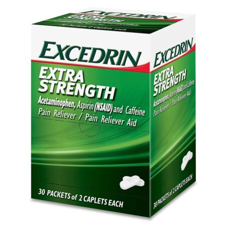 Excedrin Extra Fort - Anti-Migraine, Anti-Douleur, 30 Paquets de 60 Comprimés