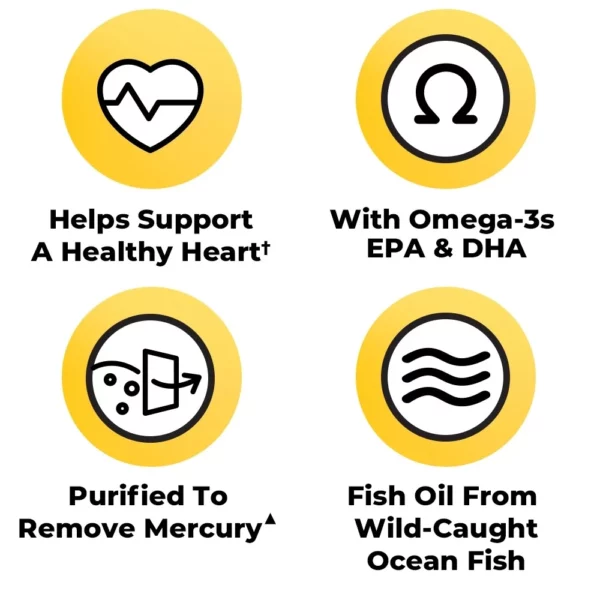 Nature Made Omega-3, Huile de Poisson, 1200 mg, Santé Cardiaque & Cerveau, 300 Gélules – Image 3