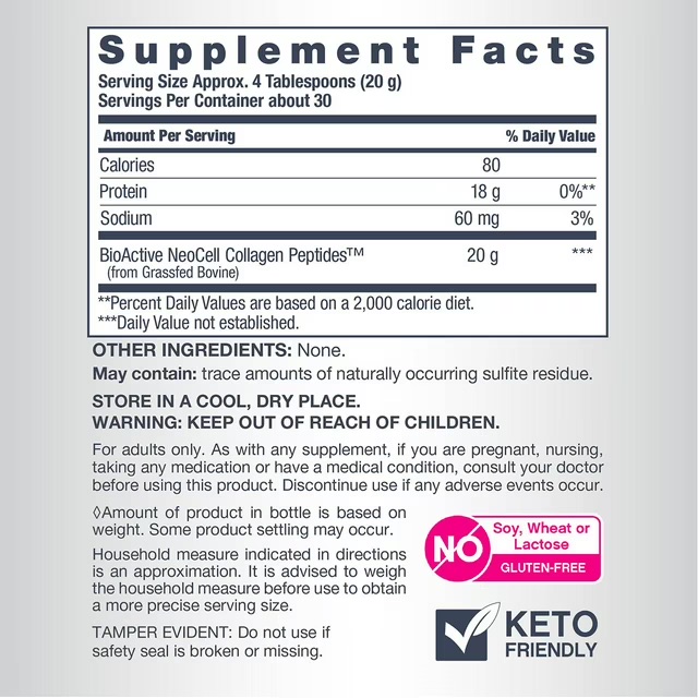 NeoCell Super Collagen - Collagène Peptides, Poudre Neutre, Types 1 & 3, Pour Peau, Cheveux & Articulations, 600g – Image 6