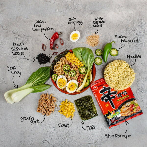 Soupe de Nouilles Épicées Gourmet, Nongshim Shin Ramyun, Ramen Coréen US, 120g – Image 3