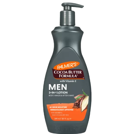 Lait Corps Palmer's Cocoa Butter Homme, Hydratant Visage & Corps, Peaux Sèches, 591mL