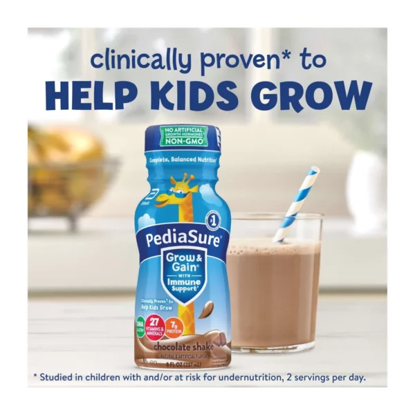 PediaSure Grow & Gain Chocolat, Soutien Immunitaire, 7g Protéines, 237 mL – Image 2