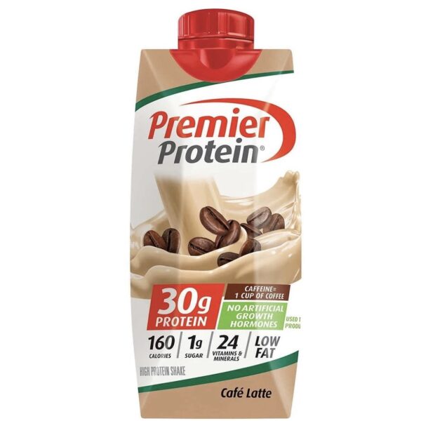 Premier Protein, Shake Protéiné, Café Latte, Prêt-à-Boire, 325 mL