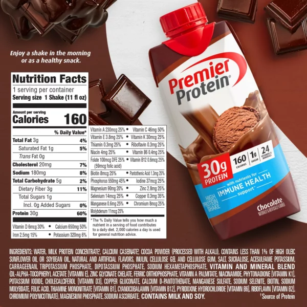 Premier Protein Chocolat, Shake Protéiné, Prêt-à-Boire, 325 mL – Image 6