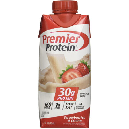 Premier Protein Fraise, Shake Protéiné, Prêt-à-Boire, 30g Protéines, 325 mL