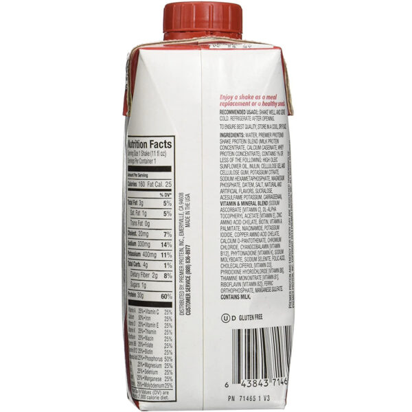 Premier Protein Fraise, Shake Protéiné, Prêt-à-Boire, 30g Protéines, 325 mL – Image 9