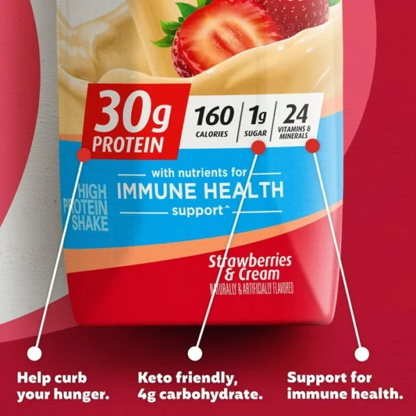 Premier Protein Fraise, Shake Protéiné, Prêt-à-Boire, 30g Protéines, 325 mL – Image 5