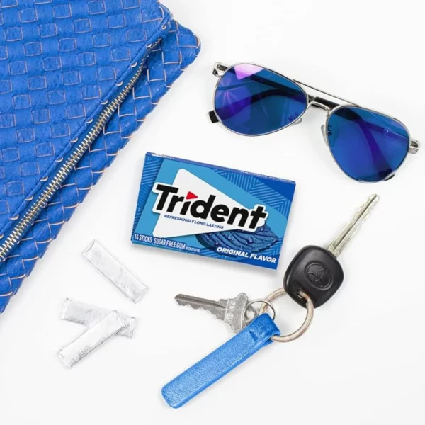Chewing Gum Trident Sans Sucre, Saveurs Spearmint, Mint Bliss, Original, 1 Paquet de 14 Tablettes – Image 4