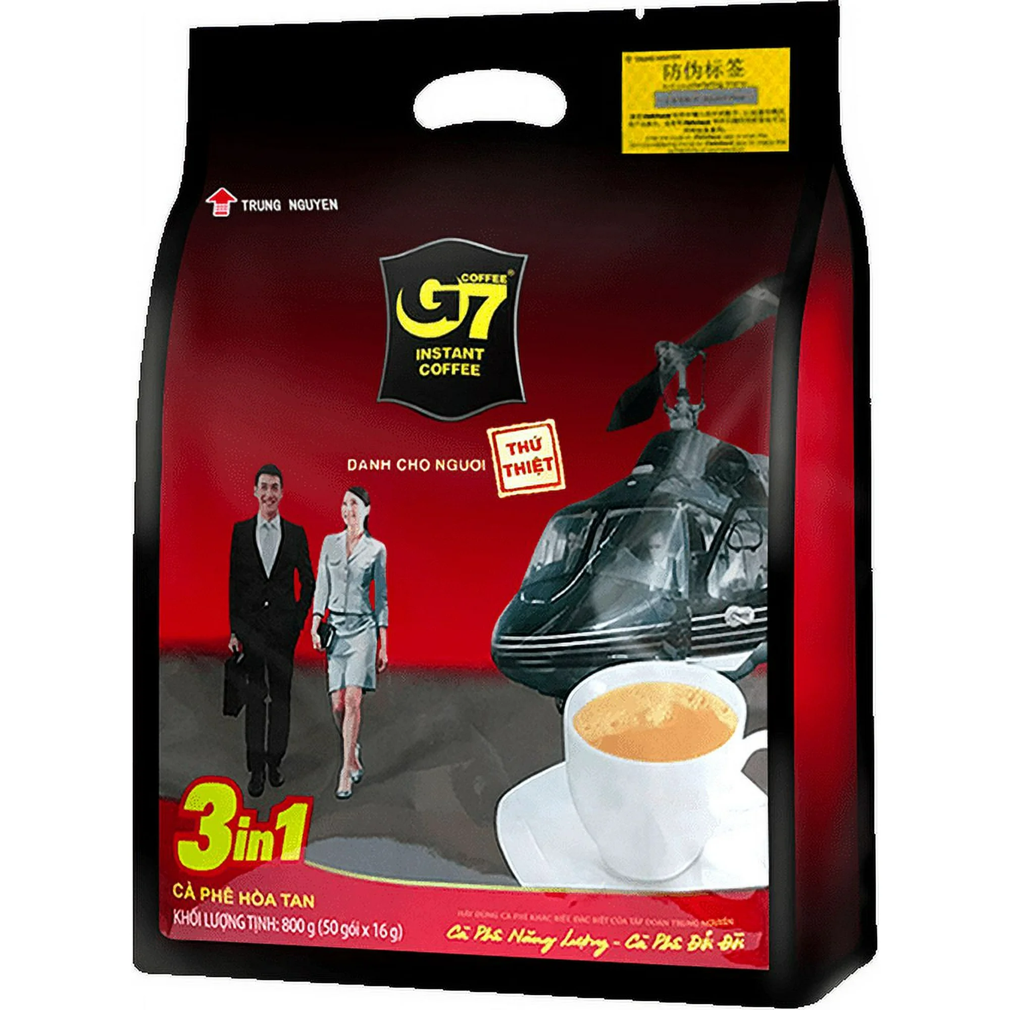 Café Instantané Vietnamien G7 Trung Nguyen 3-en-1, Maxi Format, Sac de 100 Sachets