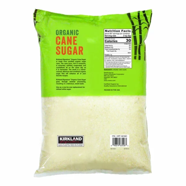 Sucre de Canne Biologique, Kirkland Signature, Grand Sac, 4.54 kg – Image 2