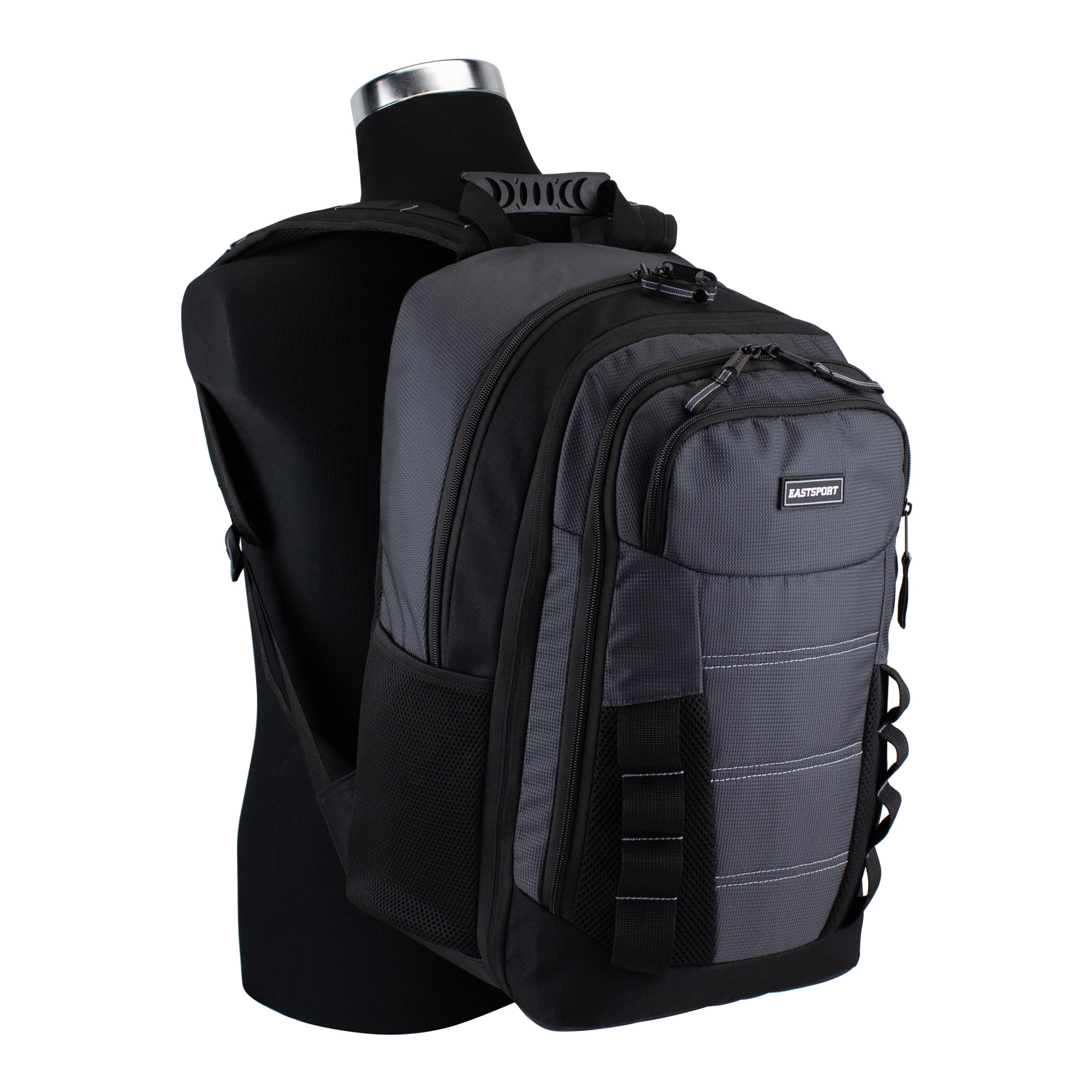 Sac à Dos EASTSPORT MVP Extensible Taille 19" (48 cm), Recyclé & Écologique, Couleur Gris foncé / Acier – Image 3