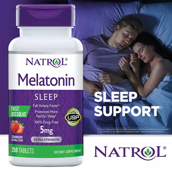 Mélatonine Natrol 5 mg, Aide Sommeil, Comprimés Dissolution Rapide, 250 Comprimés – Image 2