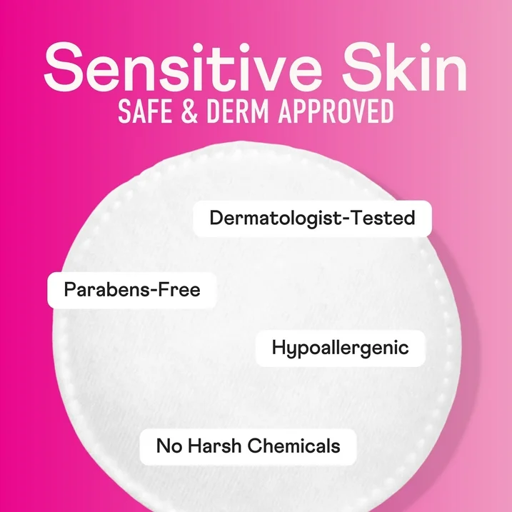 Disques de Coton Premium SWISSPERS, 100% Pur, Hypoallergénique, Sans Chlore, 100 Tampons – Image 6