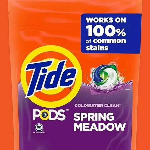Capsules Lessive TIDE PODS 3-en-1, Senteur Fraîche Printemps, HE Compatible, 156 Unités (4 sacs) – Image 5