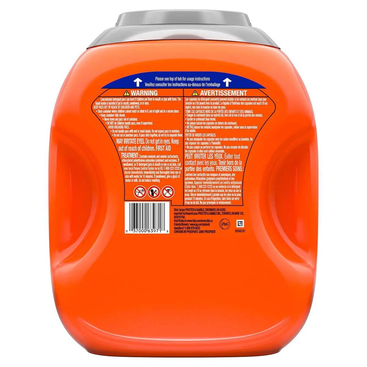 Capsules Lessive TIDE PODS Ultra OXI 4-en-1, Détachant Intégré, HE Compatible, 104 Unités – Image 2