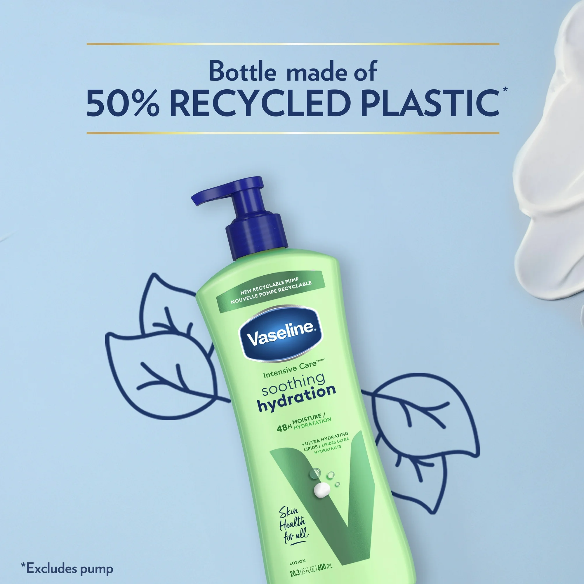 Lotion Hydratante Vaseline Intensive Care, Soothing Hydration Aloe Vera, 600 mL – Image 6