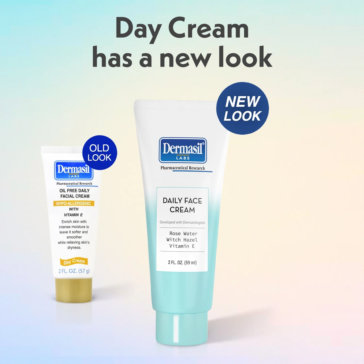 DERMASIL - Crème Visage Quotidienne Sans Parfum, Hydratant Léger avec Acide Hyaluronique, Eau de Rose & Hamamélis, 59 mL – Image 5