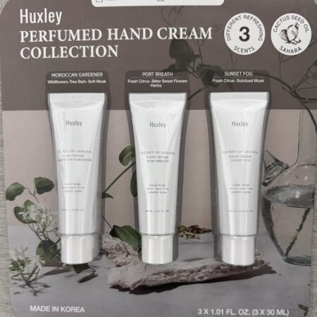 Coffret De Crèmes Mains Huxley Perfumed Hand Cream Collection, Moroccan Heritage, Huile De Figue De Barbarie, 3 x 30 mL