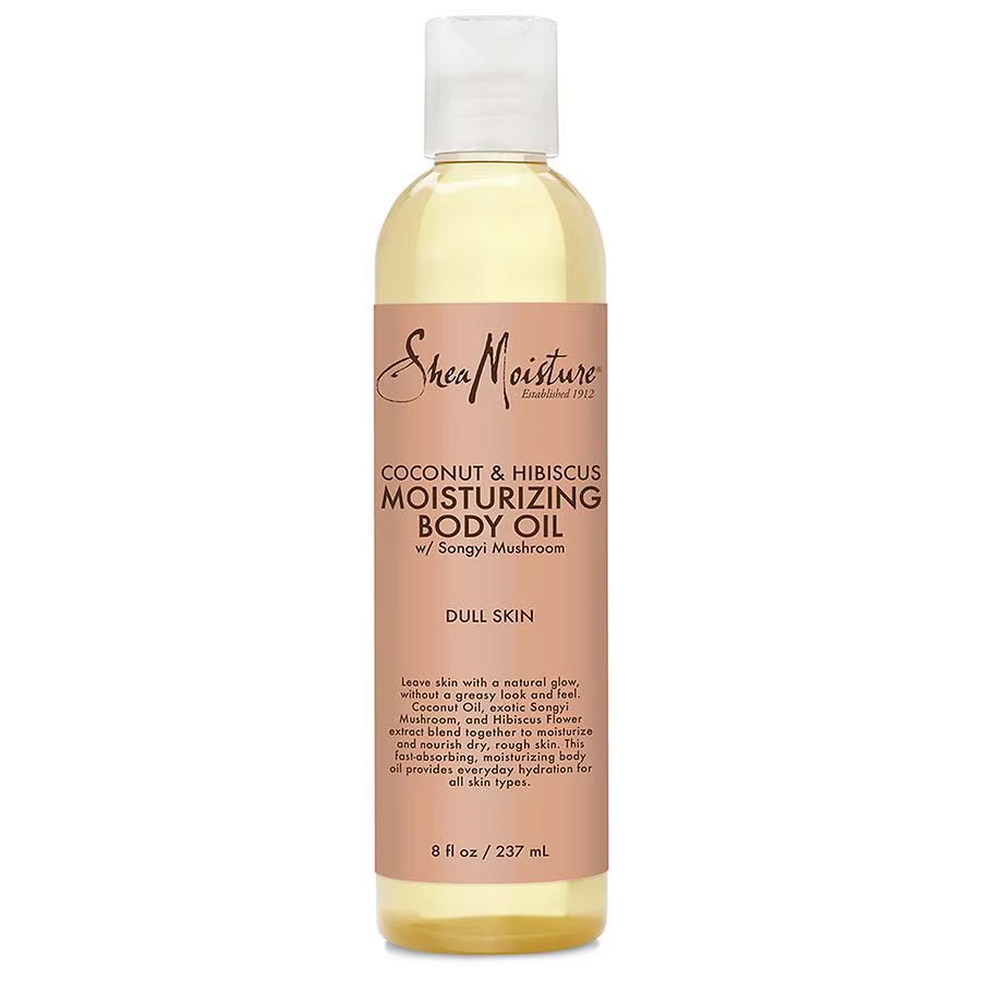 Huile Corporelle Hydratante SheaMoisture Coconut & Hibiscus, Éclat Et Douceur, 237 mL