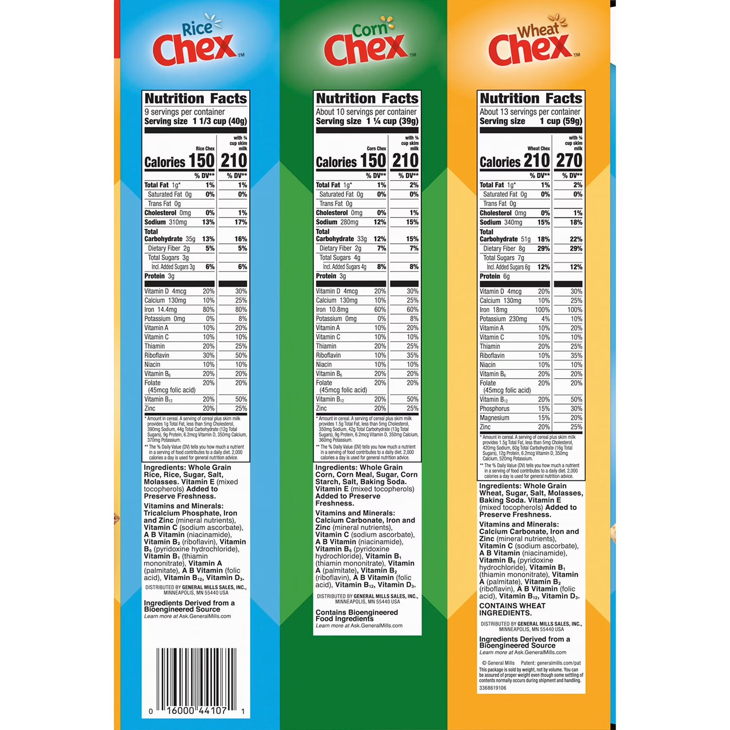 Chex Cereal Party Mix Variety Pack, Trio de Céréales Maïs, Riz et Blé, Format Géant 1,53 kg – Image 8