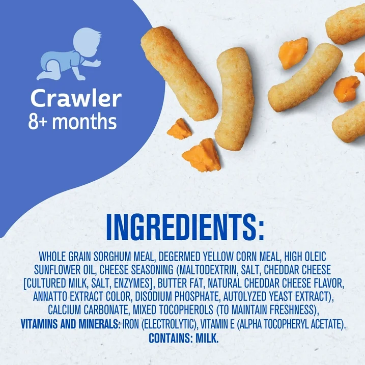 Snack Bébé Gerber Lil' Crunchies, Saveur Fromage Cheddar Doux, 42 g – Image 8