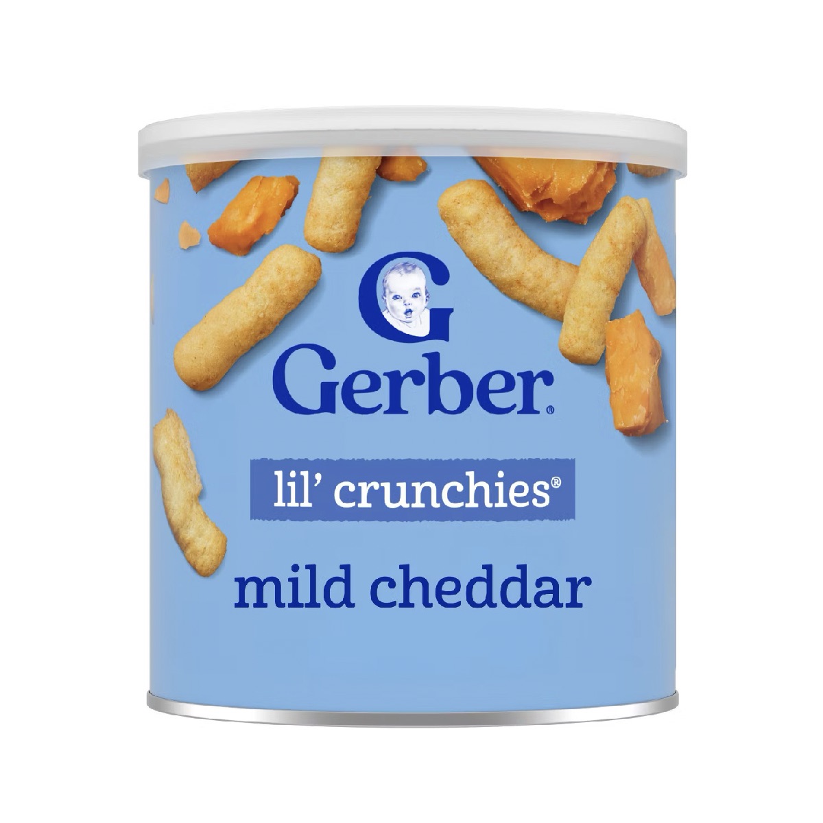 Snack Bébé Gerber Lil' Crunchies, Saveur Fromage Cheddar Doux, 42 g