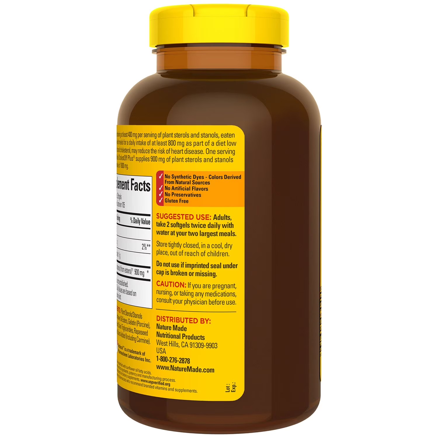 Nature Made CholestOff Plus, Gestion du Cholestérol avec Stérols et Stanols Végétaux, 210 Capsules – Image 8