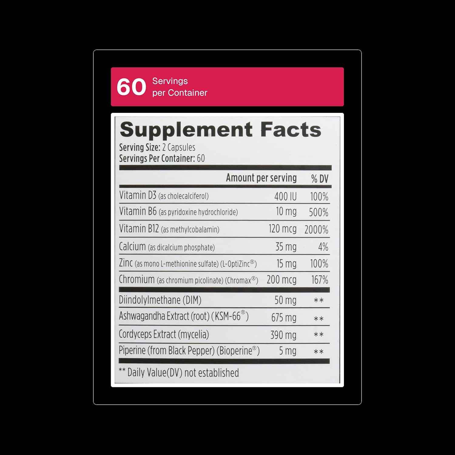 Weider Prime Testosterone Support, Formule Vitalité Masculine avec Ashwagandha KSM-66, Zinc et Bioperine, 120 Capsules – Image 6