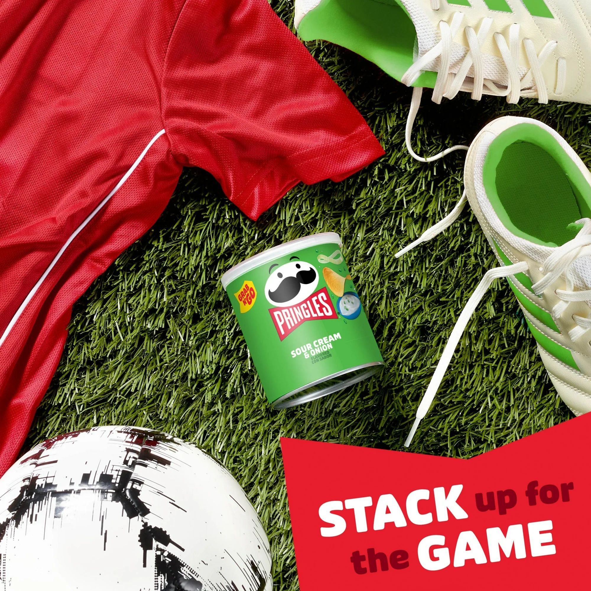 Chips Pringles Sour Cream and Onion, Tuiles de Pommes de Terre Crème Sure et Oignon, 40 g – Image 3