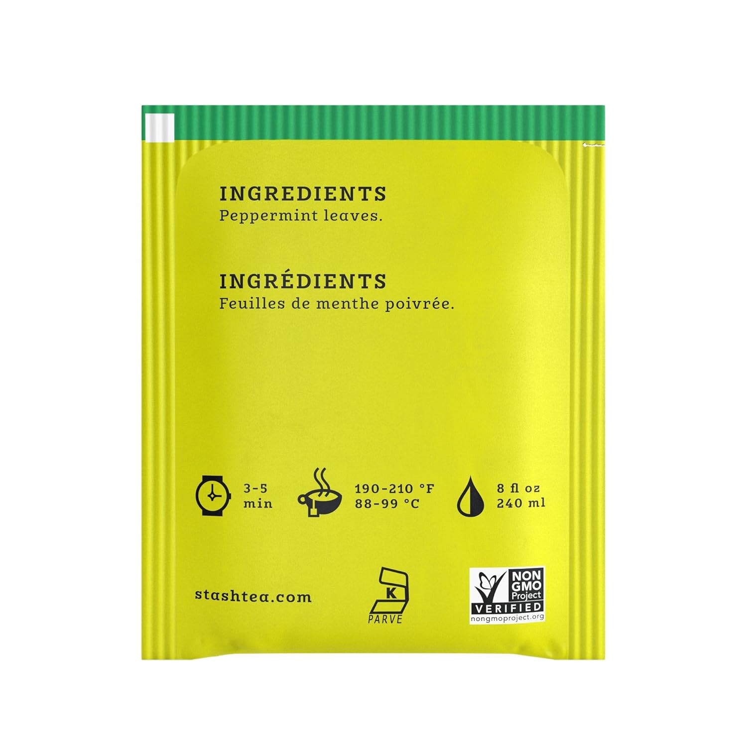 Infusion Stash Peppermint Herbal Tea, Menthe Poivrée Pure, Boîte de 30 Sachets – Image 3