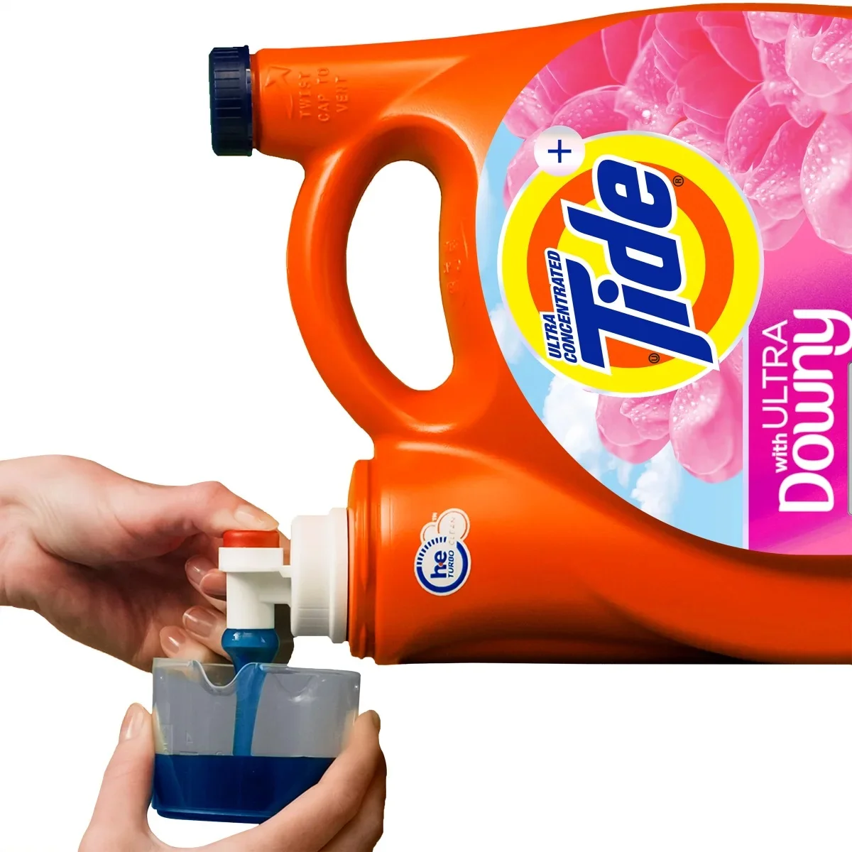Tide Plus Downy April Fresh, Lessive Liquide Avec Adoucissant Intégré, 100 Lavages, Format 3,78 L – Image 3