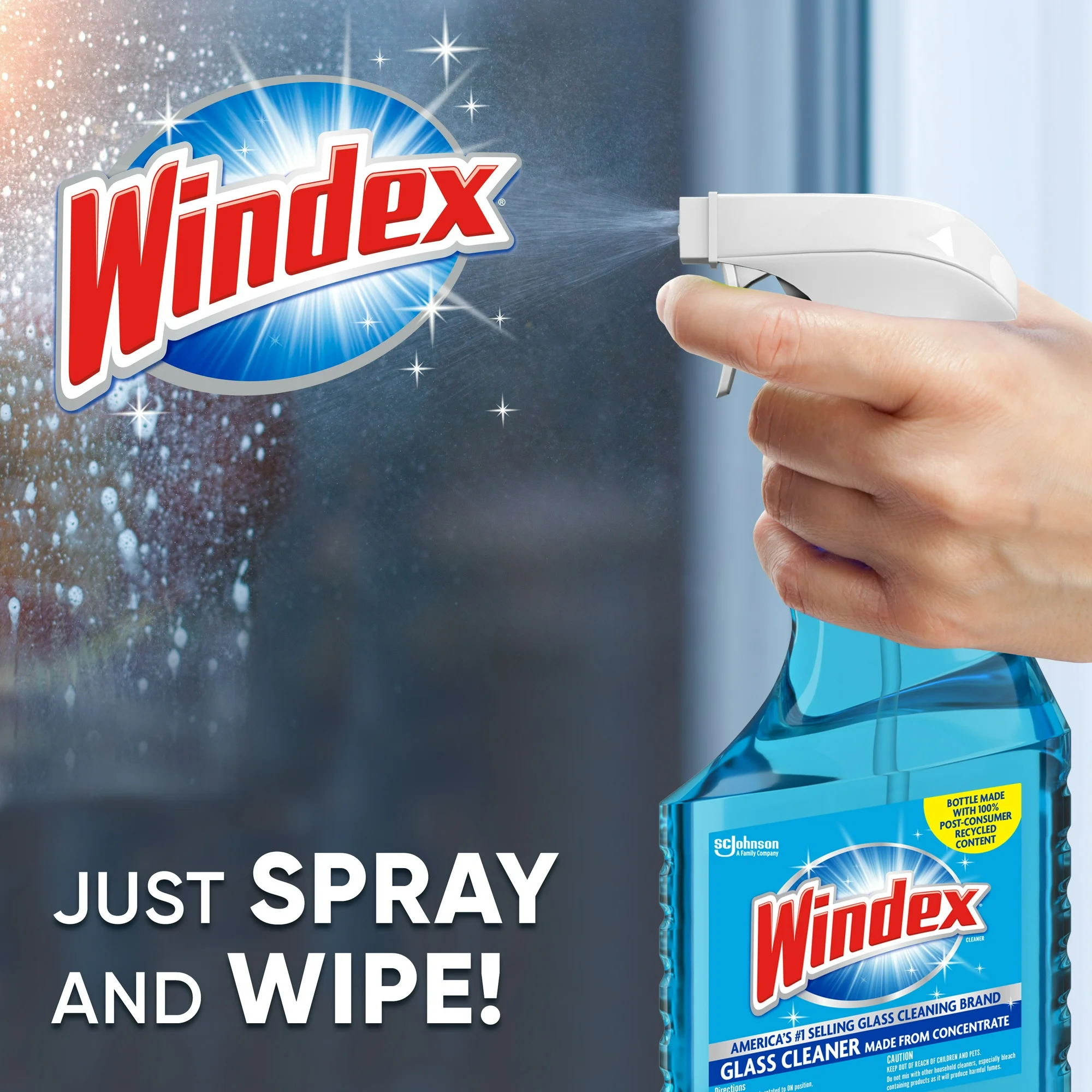 Nettoyant Windex Original Glass Cleaner, Vitres et Surfaces à l'Ammoniaque-D, 1,06 L – Image 2