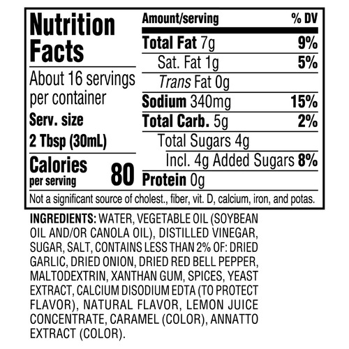 Vinaigrette Original Italian Dressing by Lidl, Classique, 473 mL – Image 2