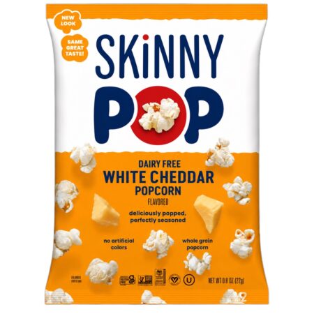 Popcorn SkinnyPop White Cheddar - Au Cheddar Blanc Sans Produits Laitiers, 22 g